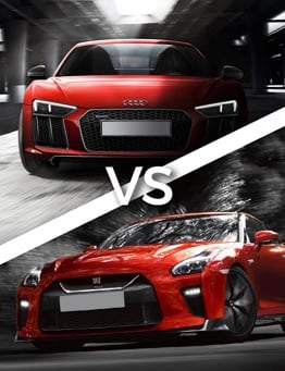 Audi R8 vs Nissan GTR
