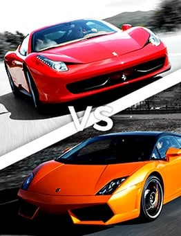 Lamborghini Gallardo vs Ferrari 458 Italia