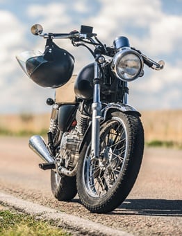 zaparkowany motocykl