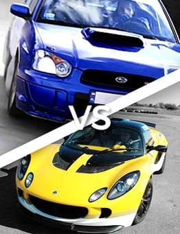 Pojedynek Lotus vs Subaru