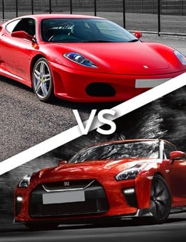 Ferrari F430 vs Nissan GTR