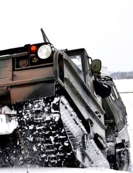 jazda amfibią widok z boku