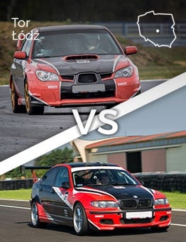 bmw m power i subaru impreza wrx na torze
