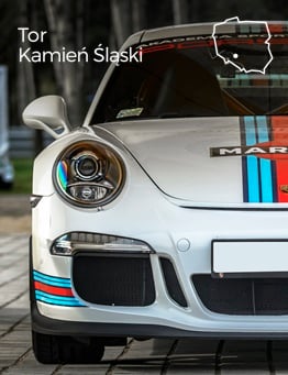 Widok na przód sportowego Porsche
