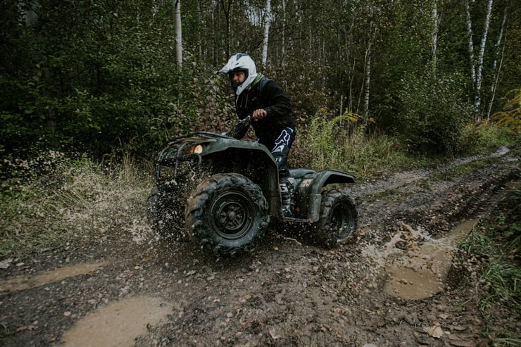 quad w lesie