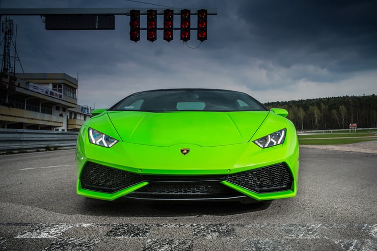 zielone lamborghini huracan