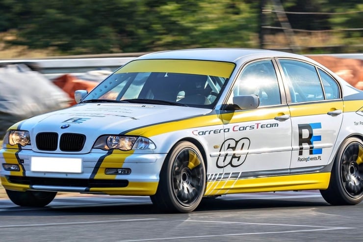 jazda bmw 330i e46 cs na torze
