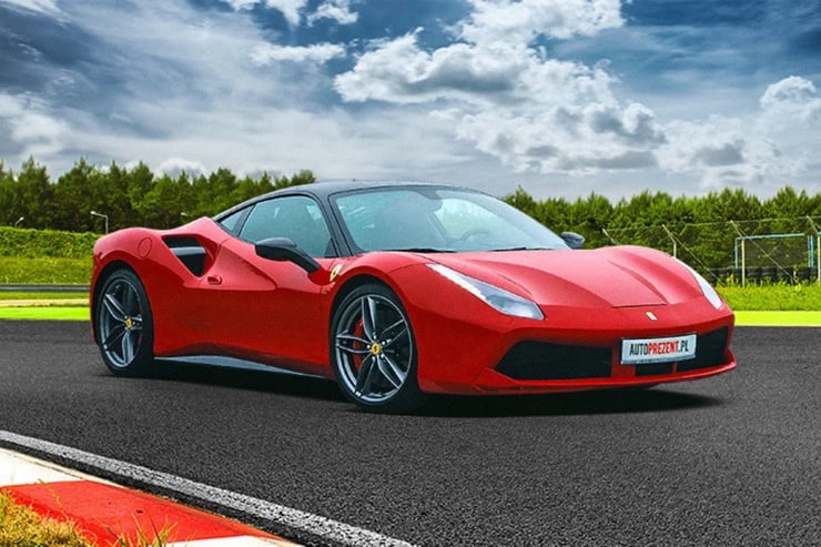 czerwone ferrari 488 gtb